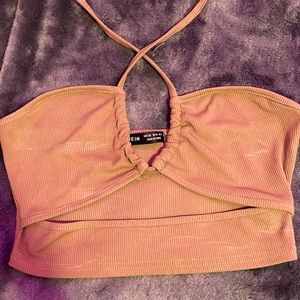 Brown crop top